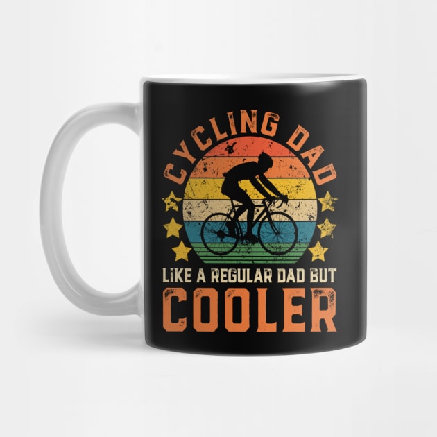 Cycling Dad Funny Vintage Cycling Father's Day Gift by Damsin